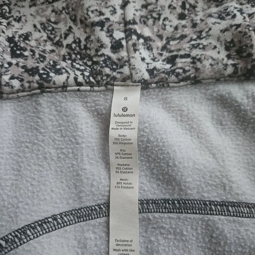 Lululemon Scuba Hoodie Light Cotton Fleece  Multi Gray Size 8